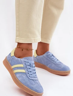 Dámske semišové kožené tenisky LR61-7089 Blue