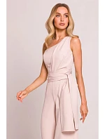 Kombinéza na jedno rameno M845 light beige - Moe