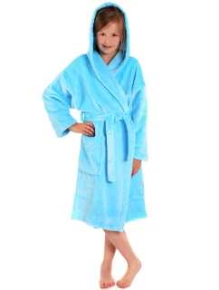 Detský župan Siena s kapucňou 9156 tyrkysový - Vestis