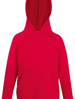 Fruit of the Loom Kids Lightweight Hooded Sweat Detská mikina s kapucňou 16.2009 červená