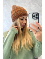 Fleecová čiapka Melisa K241 red+olive