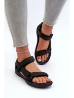 Lekkie Sportowe Sandały Damskie Czarne Lumeria Lekkie Sportowe Sandały Damskie Czarne Lumeria