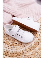 Dziecięce Skórzane Trampki BIG STAR EE374035 Białe