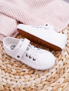 Dziecięce Skórzane Trampki BIG STAR EE374035 Białe