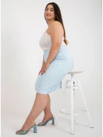 Sukňa LK SD 506634.47 svetlo modrá