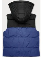 Dámska krátka vesta s kapucňou j.style dark blue-black (16M9112-184) Dámska krátka vesta s kapucňou j.style dark blue-black (16M9112-184)