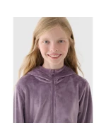 Dievčenská velúrová mikina 4F Junior 4FJWAW24TSWSF1217-51S