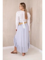 Sukňa s dlhšou zadnou časťou šedá