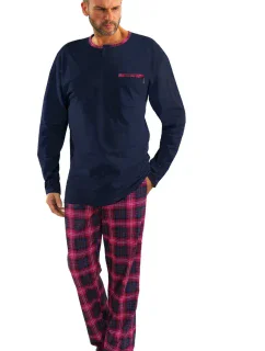 PÁNSKE ŽAKÁROVÉ PYŽAMO S DLHÝM RUKÁVOM 2576/21