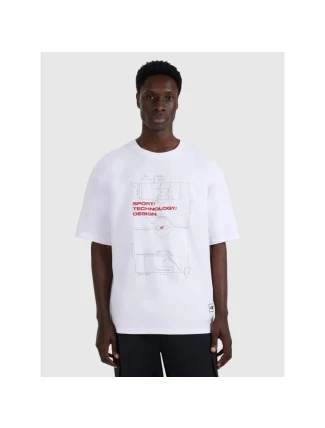 Pánske tričko oversize s potlačou 4F 4FRAW25TTSHM3257-10S