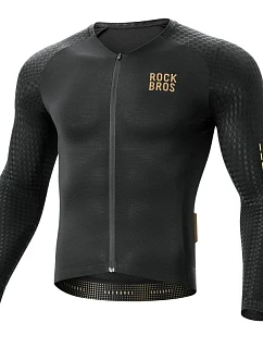 Rockbros YDCX008 Cyklistický dres s dlhým rukávom Diamond Veľkosť XXXL - čierny