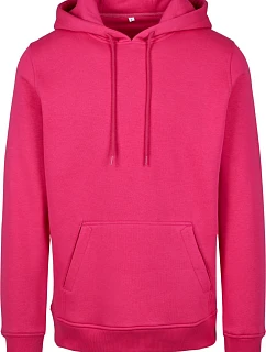 Build your Brand BY 011 Mikina s kapucňou z hrubej bavlny 56.0011 hibiscus pink