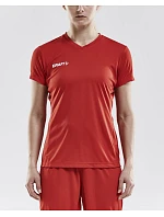 Craft Teamwear Squad Go Jersey Solid W Dámske športové tričko s výstrihom do V 82.5566 tmavomodré Craft Teamwear Squad Go Jersey Solid W Dámske športové tričko s výstrihom do V 82.5566 tmavomodré