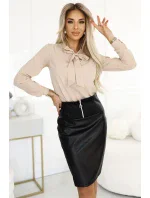 140-25 Blúzka s dlhými rukávmi a viazaním vpredu - BEACH