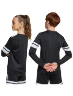 Detské tričko adidas Squadra 25 s dlhým rukávom čierno-biele JJ0047
