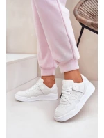 Buty Sportowe Sneakersy Damskie Z Eko Skóry Białe Telisiria