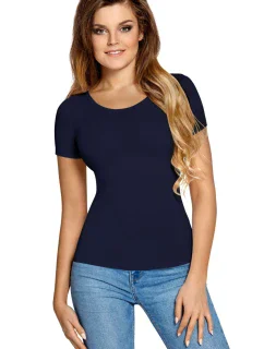 Blúzka Carla s krátkym rukávom Navy Blue - Babell