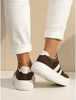 Dámske kožené tenisky ZY1392 LA351P hnedé – FashionStreet