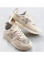 Béžové dámske tenisky adidasky so zvýšenou podrážkou (666-20)