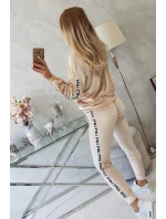 Láska béžový velúr set
