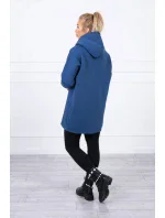 Zateplená mikina s kapucňou z džínsoviny