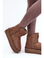 Wegańskie Śniegowce Na Platformie D.Franklin DFSH371004 Ciemnobeżowe