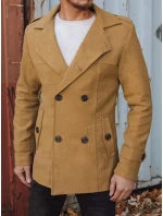 Pánsky dvojradový pieskový kabát CX0443z - Dstreet Pánsky dvojradový pieskový kabát CX0443z - Dstreet