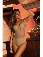 Dámske jednodielne plavky S 964 V1CM4 Como 4 beige-gold - Self
