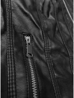 Čierna klasická plus size bunda z ekokože J Style (11Z8133) Čierna klasická plus size bunda z ekokože J Style (11Z8133)