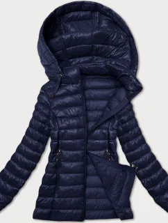 Dámska prešívaná bunda s kapucňou J Style navy blue (16M9102-215)