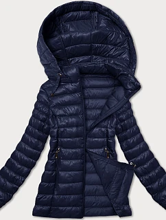 Dámska prešívaná bunda s kapucňou J Style navy blue (16M9102-215)