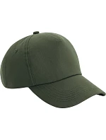 Beechfield B 25 5-panelová čiapka s kšiltom „Authentic“ 53.0025 olivovo zelená