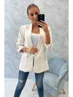 Bunda s klopami elegantná svetlo béžová Bunda s klopami elegantná svetlo béžová