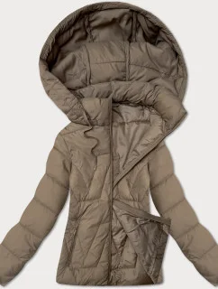 Béžová dámska bunda s odnímateľnou kapucňou J Style (16M9190-62)