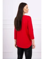 Blúzka s 3D grafikou plameniaka červená