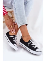 Materiałowe Trampki Damskie Lee Cooper LCW-25-02-3299L Czarne