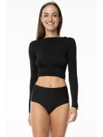 Dámske bezšvové tričko s dlhým rukávom Simple Longsleeve Shirt Black - Julimex