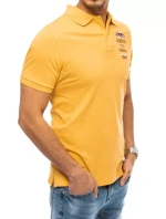 FashionStreet žltá vyšívaná polokošeľa PX0435