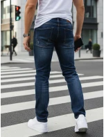 Pánske džínsy slim fit tmavomodré FashionStreet UX4479 Pánske džínsy slim fit tmavomodré FashionStreet UX4479