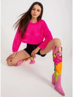 Dámsky sveter BA SW 9008.35P fluo pink - FPrice Dámsky sveter BA SW 9008.35P fluo pink - FPrice