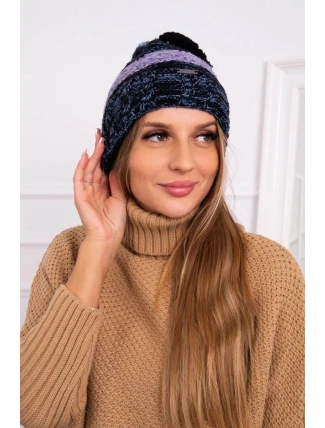 Pola fleecová čiapka K267 navy+sea blue Pola fleecová čiapka K267 navy+sea blue