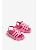 Pachnące Dziecięce Sandałki Na Rzep ZAXY NN385018 Różowe