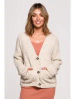 Dámsky Cardigan BK074 Beige - BeWear