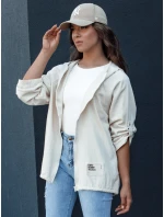 Dámska prechodná bunda s kapucňou MANDIA light beige FashionStreet TY4479