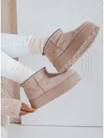 Dámske snežnice na platforme light beige FashionStreet ZY1055 Dámske snežnice na platforme light beige FashionStreet ZY1055
