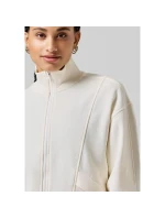 CASALL Pohodlný sveter na zips biely CASALL Pohodlný sveter na zips biely