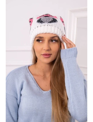 Dámska čiapka Owl K340 biela