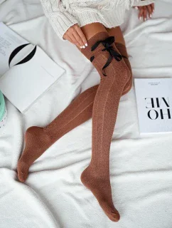 ČIPKOVANÉ PLETENÉ PONOŽKY SO STUHOU 0835.001