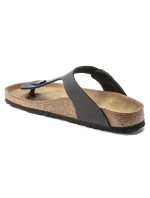 Birkenstock Gizeh NU Oiled Black Regular Oiled kožené žabky pre široké nohy (0845251)