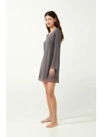 Vamp - Nočná košeľa s bodkami a sieťovanými detailmi 21815 - Vamp